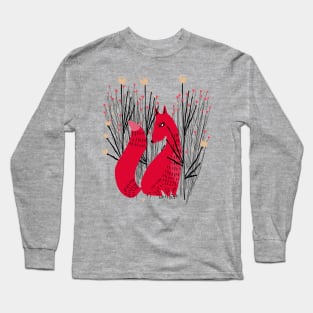 Fox In Schrub Long Sleeve T-Shirt